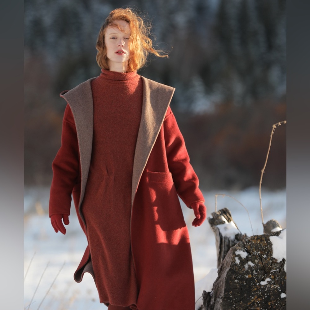 NWOT | Handmade | Wool Blend Coat | Independent Designer | XXS